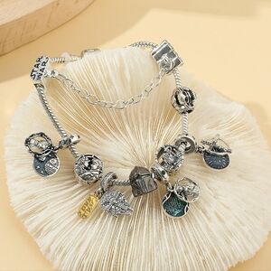Star Wars Galactic Charm Bracelet Pandora Style Collector's Jewelry
